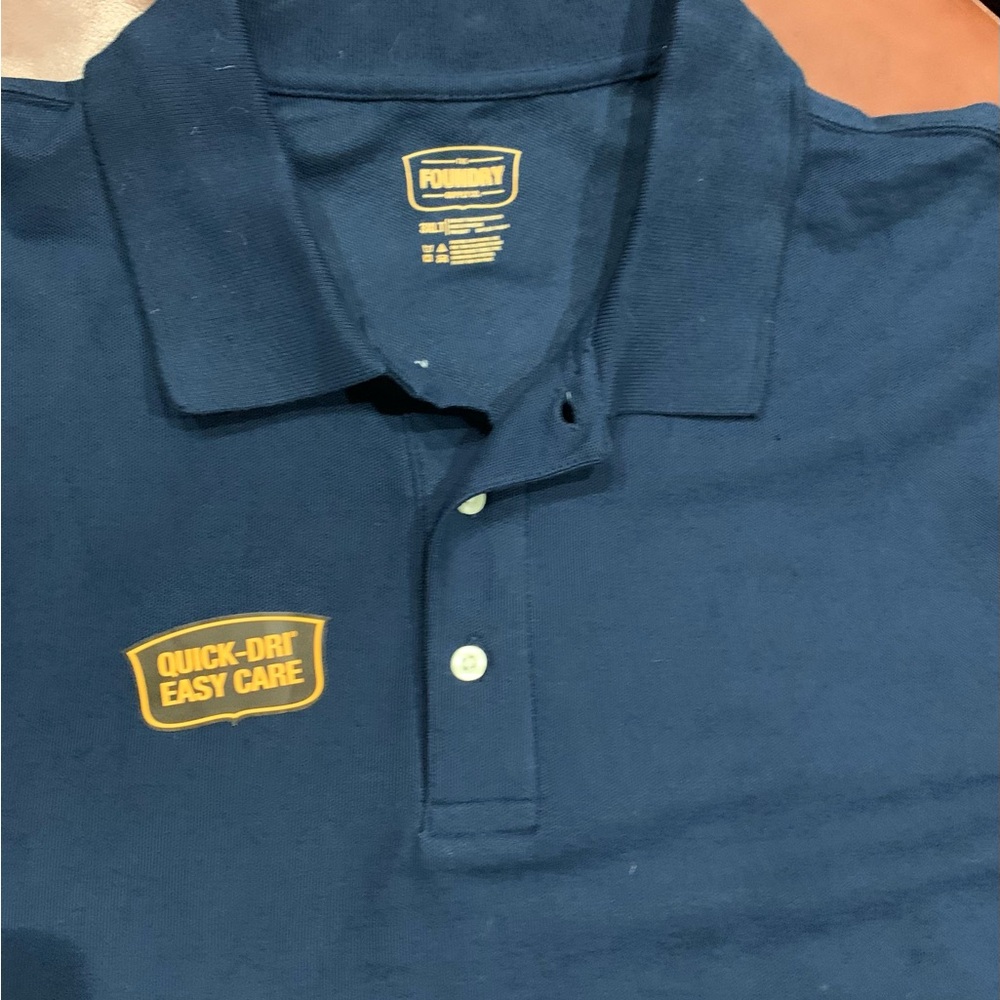 The Foundry Supply Co. Men's navy Blue Polo Big and Tall 3XLT